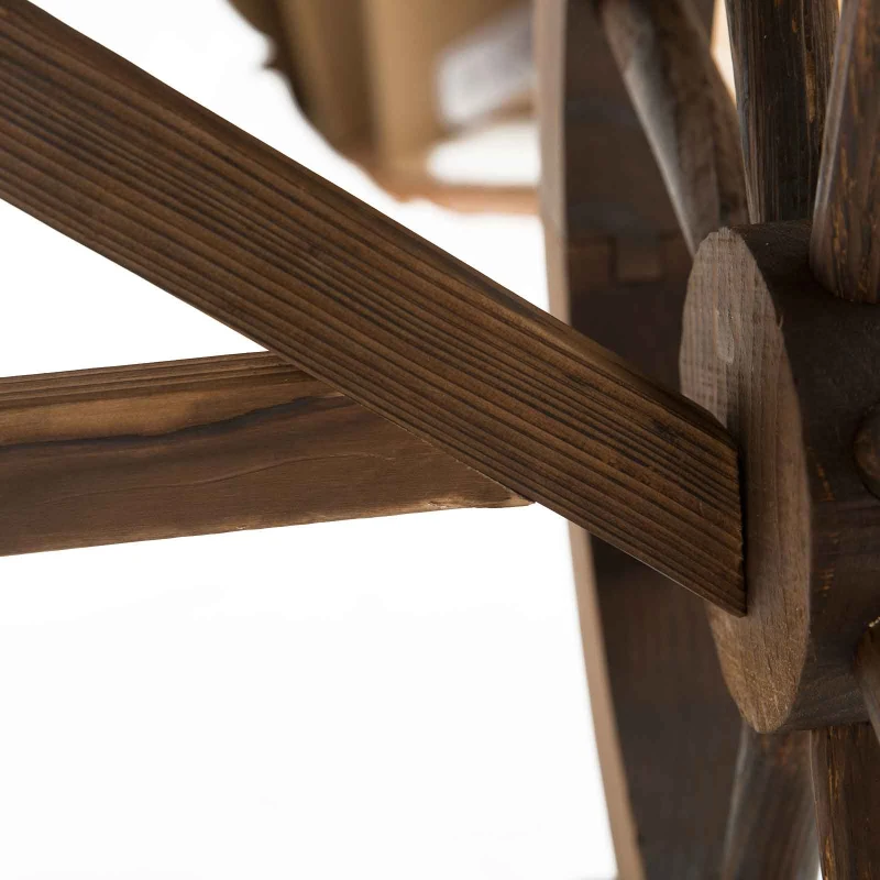 Outsunny Outdoor Garden Coffee Table Patio Display Desk Natural Fir Wood Water-Resistant