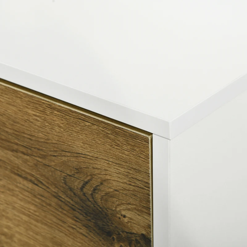 HOMCOM Coffee Table with 4 Drawers for Living Room, Cocktail Table, Center Table for Living Room, Natural