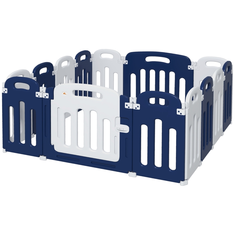 Qaba Foldable Baby Playpen, 57" x 57" Baby Play Yard, Kids