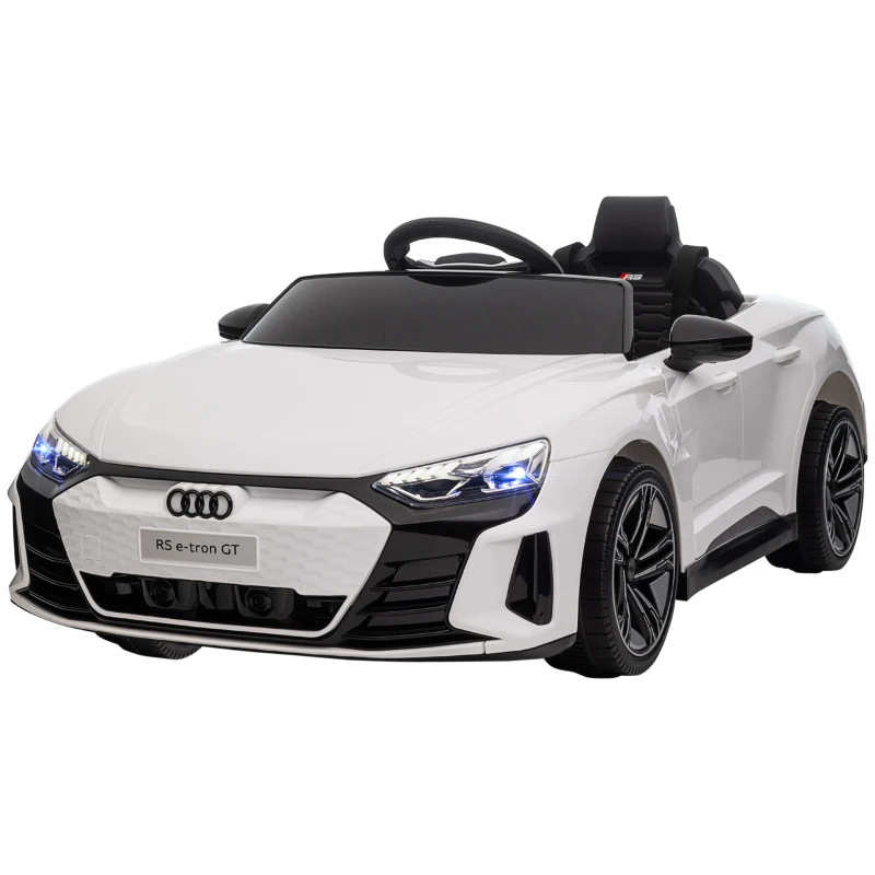 Aosom Licensed Audi RS e-tron GT 12V Ride On Car Truck for Kids, Electric Car Ride On Vehicle w/Parent Remote Control, Music, Lights, for Toddlers, White