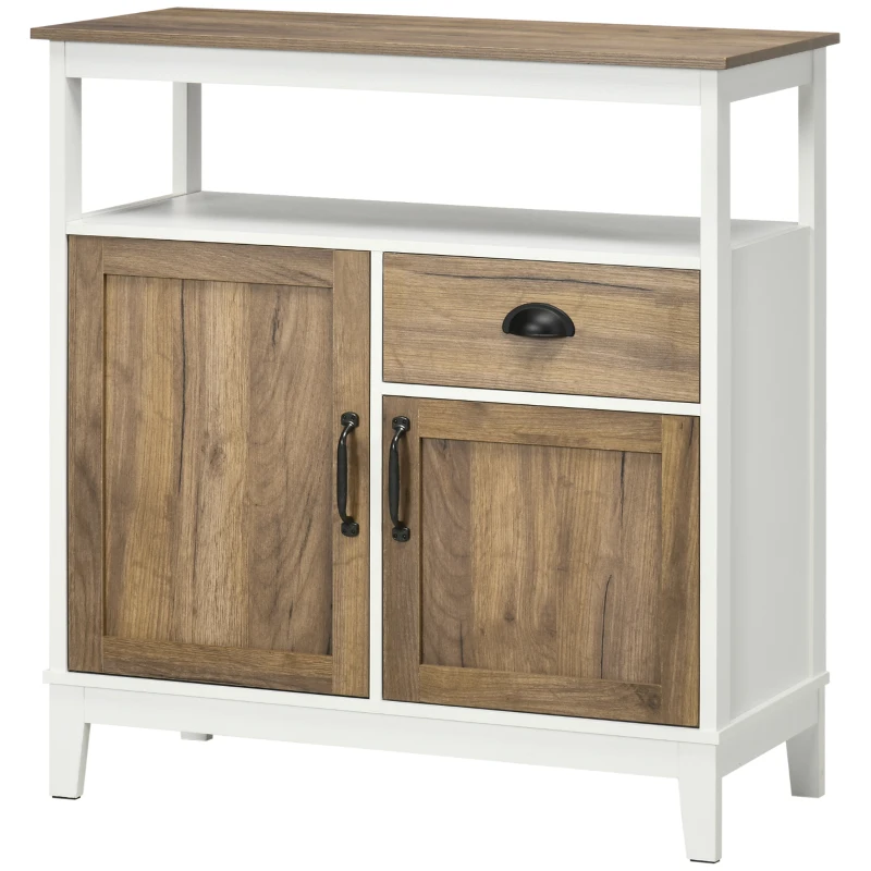 HOMCOM Storage Cabinet, Freestanding Sideboards and Buffets with Doors, Drawer for Dining Room, Living Room, Bedroom