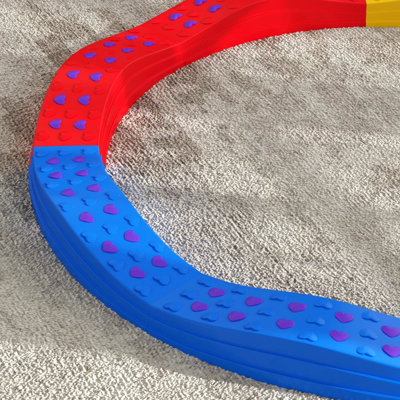 Qaba 8PCs Kids Balance Beam Stepping Stones w/ Non-slip Foot Pads