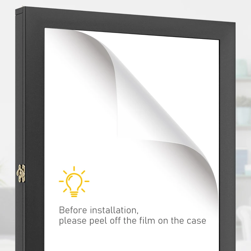 HOMCOM 23.5" x 31.5" UV-Resistant Sports Jersey Frame Display Case, Black