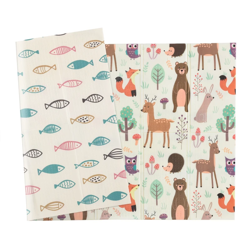 Qaba Foldable Baby Play Mat, Made With Comfortable Foam, Water-proof Surface, and Foldable Design, 78.75"L x 59"W x 0.4"T