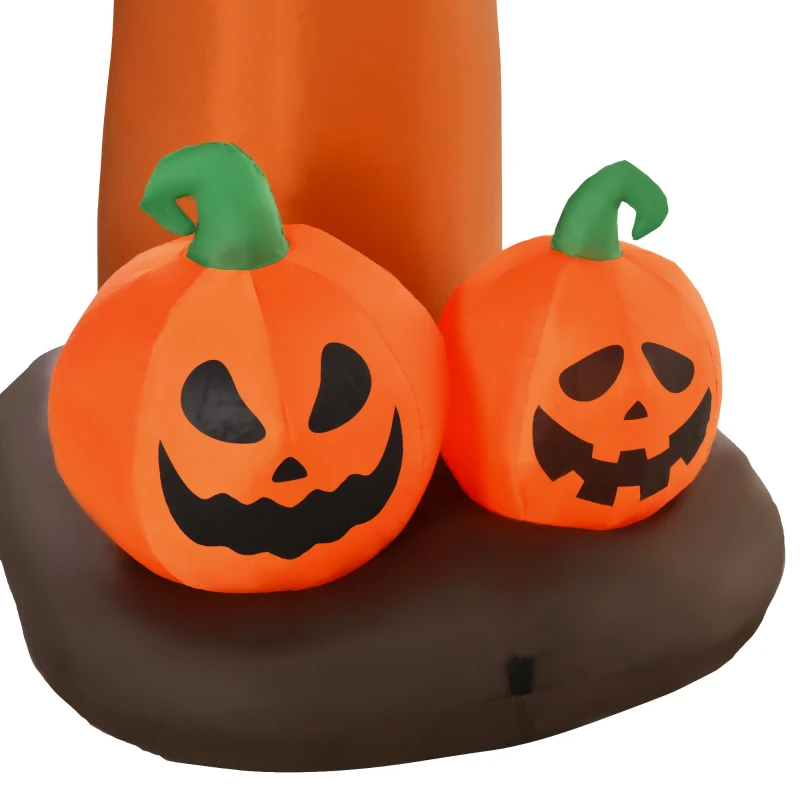 HOMCOM 9' Inflatable Tree with Ghost and Pumpkin, Halloween LED Light Yard Display Indoor Outdoor for Garden, Lawn, Party, Holiday