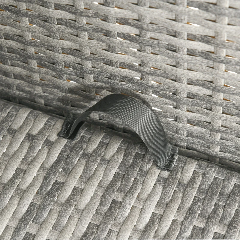 Outsunny 4 Piece Adjustable Canopy Outdoor Rattan Sofa Set w/ Height Adjustable Coffee Table & Cushions, Cream White