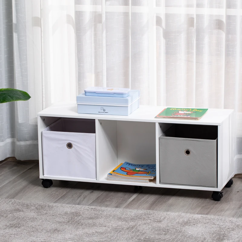 HOMCOM Kids Shelf /w Cubes, Cubby Storage for Kids