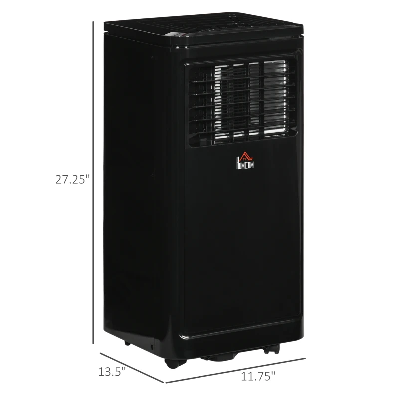 HOMCOM 10000 BTU Portable Air Conditioner Fan w/ Remote for Rooms Up to 441 Sq. Ft., Evaporative Cooler AC Unit Black