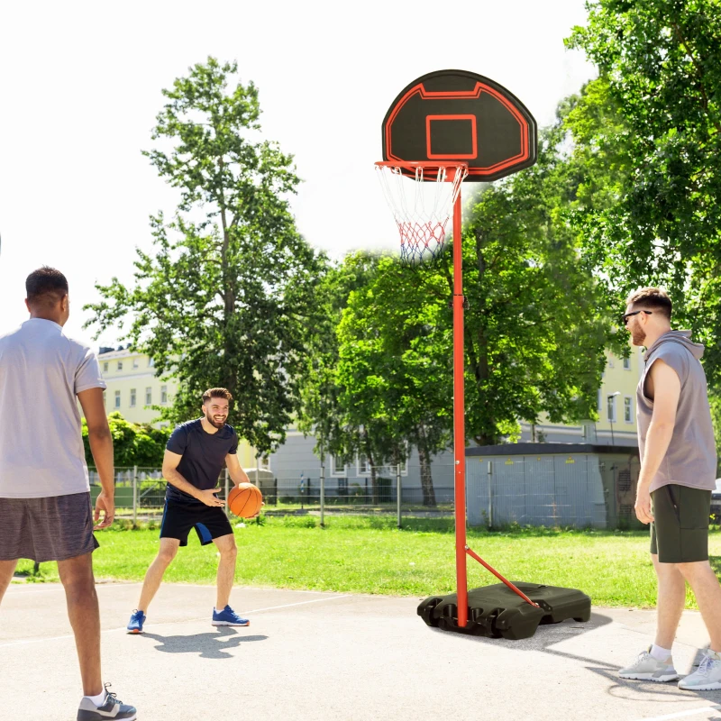 Soozier Portable Basketball Hoop, 5-7FT Adjustable Basketball System with 29" Shatterproof Backboard for Backyard Driveway Indoor Outdoor