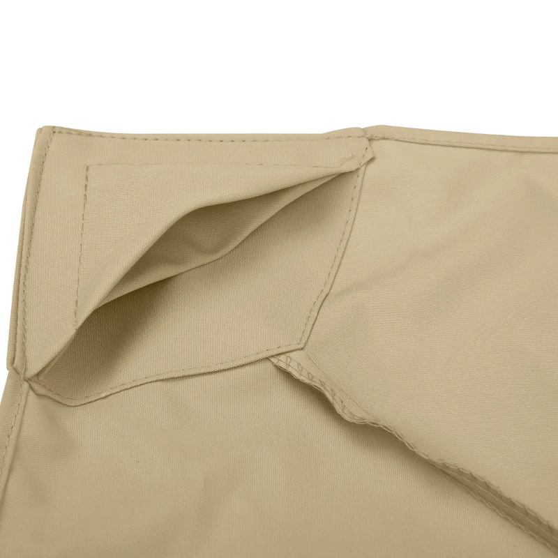 Outsunny 10' x 10' 2-Tier Canopy Replacement Cover Outdoor Garden Gazebo Top Cover, Beige