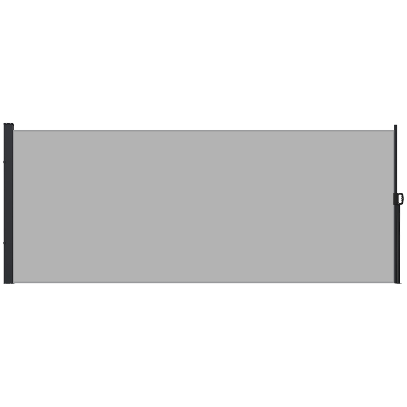 Outsunny 13' x 6' Retractable Side Awning, Outdoor Privacy Screen for Garden, Hot Tub, Balcony, Terrace, Pool, Light Grey