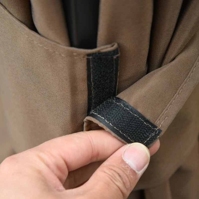 Outsunny 10' x 12' Universal Gazebo Sidewall Set with 4 Panels, Hooks, C-Rings Included for Pergolas & Cabanas, Brown