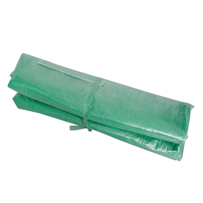 Outsunny Walk-in Tunnel Greenhouse Replacement Cover w/ Zipper Door, 11.5' x 10', Green