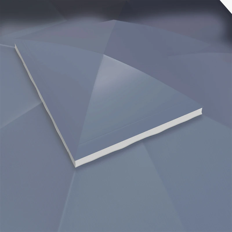 Outsunny 10' x 12' 2-Tier Gazebo Cover, Patio Gazebo Canopy Replacement with Drainage Holes for 84C-210 Series, Dark Blue