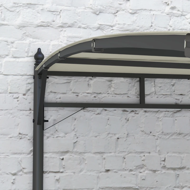 Outsunny 10' x 13' Outdoor Pergola Gazebo, Garden Sun Shade Shelter with Metal Frame for Porch, Patio, Deck, Backyard, Cream