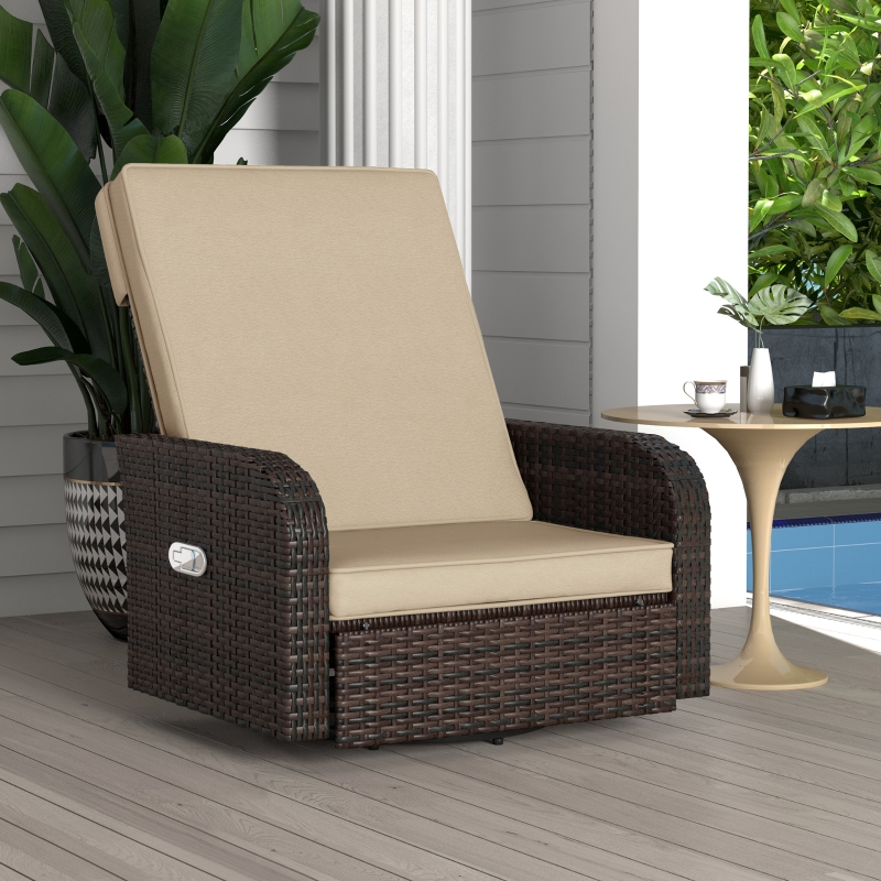 rattan outdoor recliner chairs