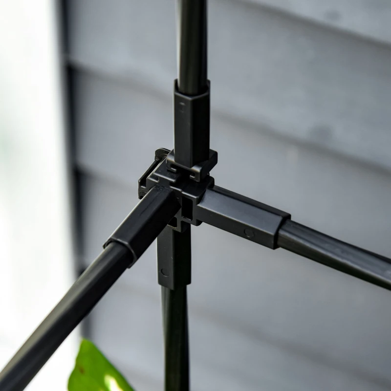 Outsunny Raised Garden Bed with Trellis, Self-Watering Planter Box, 69.7" Tomato Planters for Climbing Plants Vegetable Vine Flowers