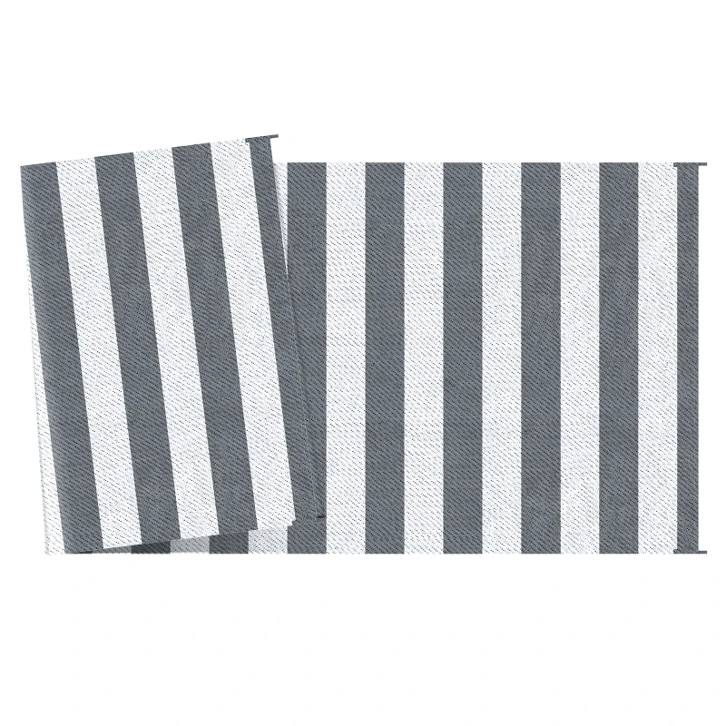 Outsunny Reversible Outdoor RV Rug, Patio Floor Mat, 9' x 18' Plastic Straw Rug for Backyard, Deck, Beach, Camping, Grey & White