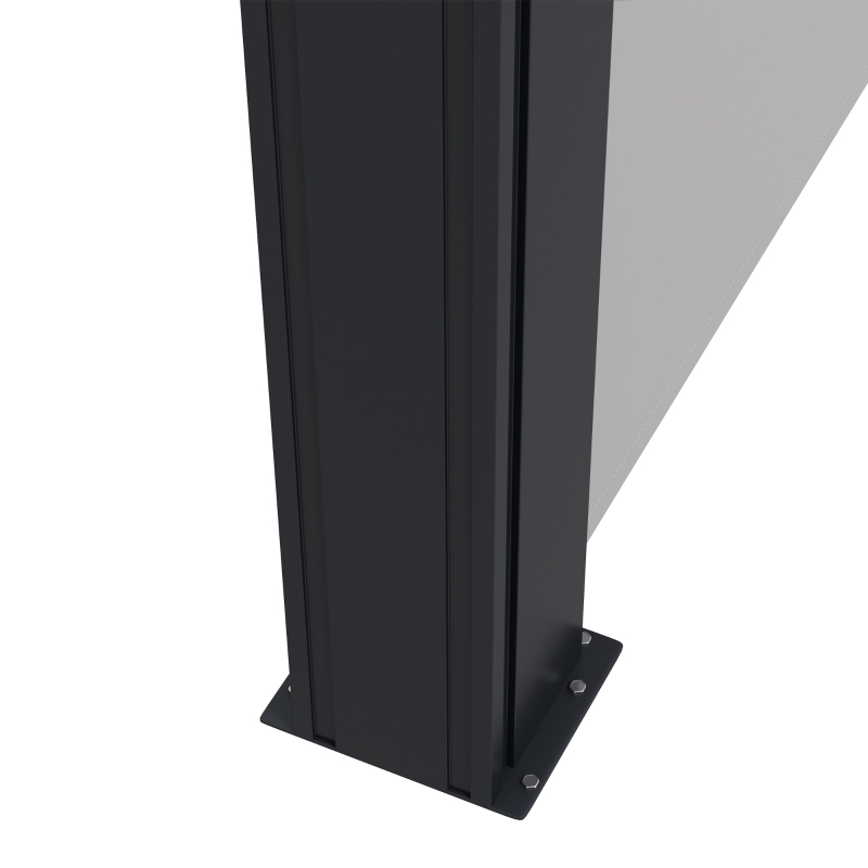 Outsunny 13' x 6' Retractable Side Awning, Outdoor Privacy Screen for Garden, Hot Tub, Balcony, Terrace, Pool, Light Grey