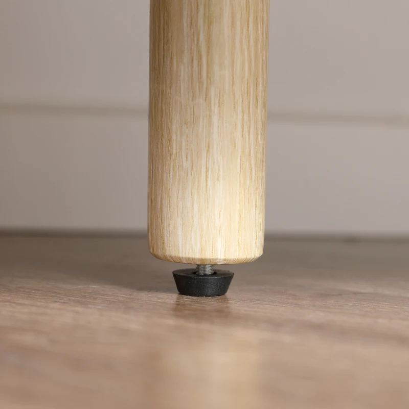 HOMCOM Modern TV Stand for TVs up to 50", TV Cabinet with Storage Shelves for Living Room, Natural