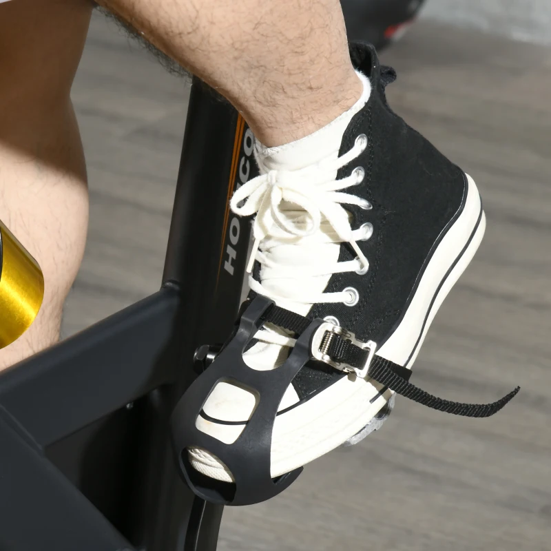 Soozier Upright Stationary Exercise Bike, Cardio Workout Training Bicycle w/ Adjustable Resistance LCD Monitor, Orange