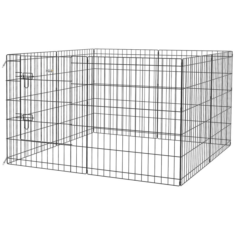 PawHut 30inch Foldable Metal Exercise Pet Playpen Yard Dog Puppy Kennel Cage 8 Panel