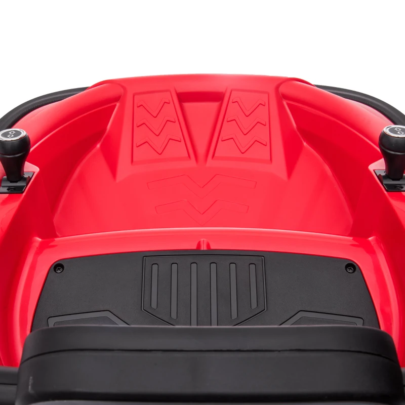Aosom 12V Kids Bumper Car, 360° Rotation Electric Ride On Car, Twins Motor Battery Powered Toy, w/ Parent Remote Control, Safety Belt, Colorful LED Lights,, Red