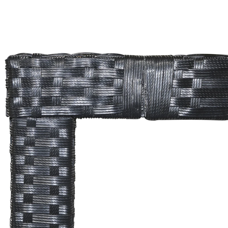 Outsunny 9 Pieces Outdoor Dining Set for 8, Wicker Rattan Patio Furniture Set, Patio Table and Chairs Set with Cushions, Acacia Wood Table Top, Conversation Set for Garden Backyard Deck, Cream White