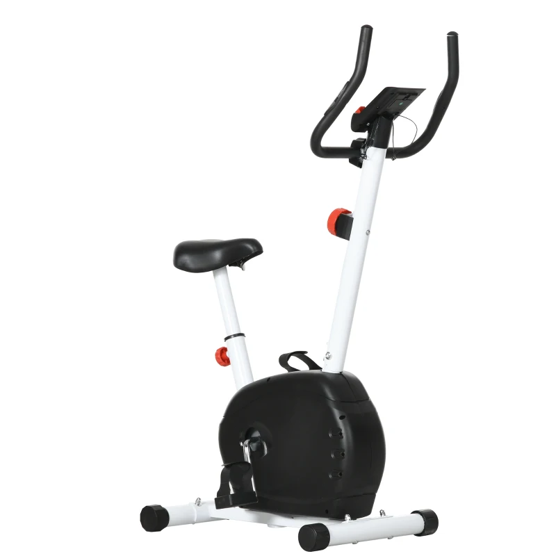 Soozier Quiet Exercise Bike Stationary Bike with 8-Level Magnetic Resistance, Heart-Rate Sensor