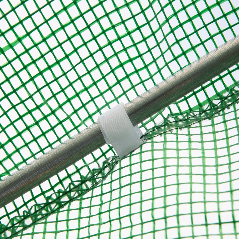 Outsunny Walk-in Tunnel Greenhouse Replacement Cover w/ Zipper Door, 11.5' x 10', Green