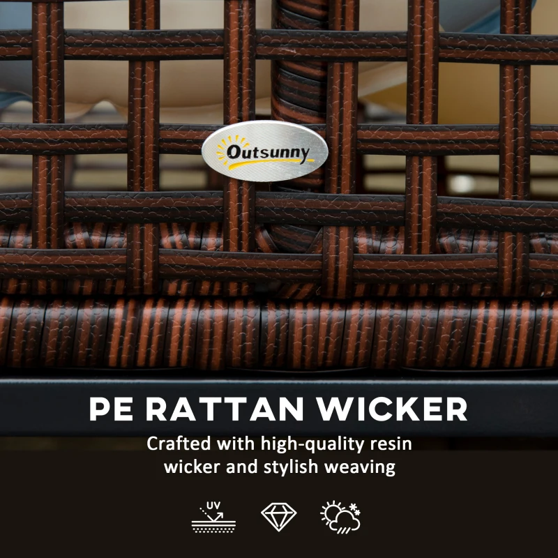 Outsunny Pool Float Storage, Pool Caddy, with Wheels, 43.25" L x 22.5" W x 28" H, Mixed Brown