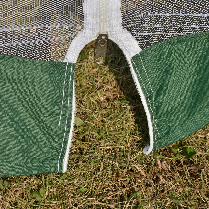 Outsunny 10x10ft Party Tent Canopy with Netting, Patio Screen House Slant Leg Outdoor Gazebo Sun Shade Shelter, Green