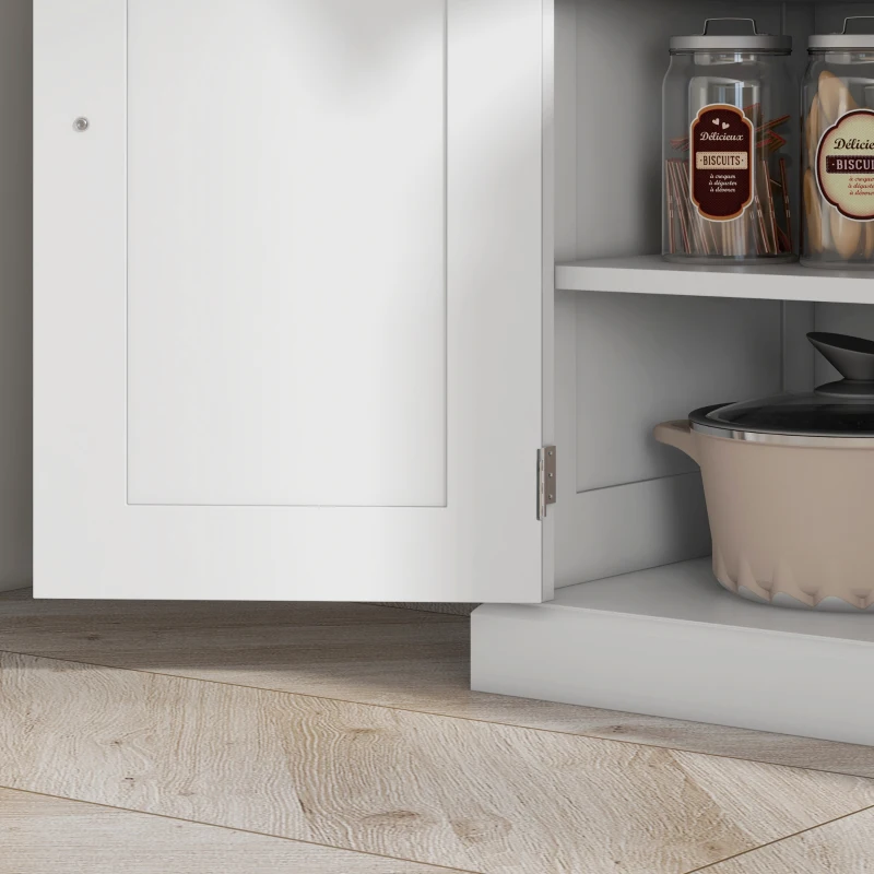 HOMCOM 72" Kitchen Pantry, Freestanding Storage Cabinet with Drawer, Doors, White