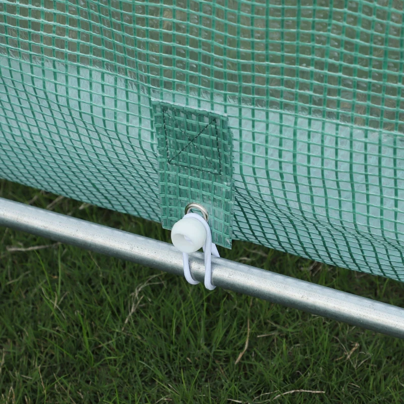 Outsunny Walk-in Greenhouse 20x10x7ft Heavy Duty Outdoor Backyard Seed Plant Vegetables Grow Warm House Green