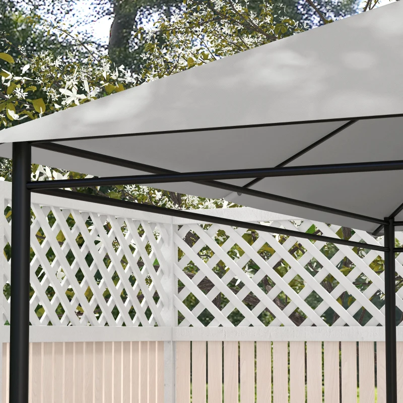 Outsunny 10' x 13' Gazebo Replacement Canopy Cover, Gazebo Roof Replacement (TOP COVER ONLY), Light Grey