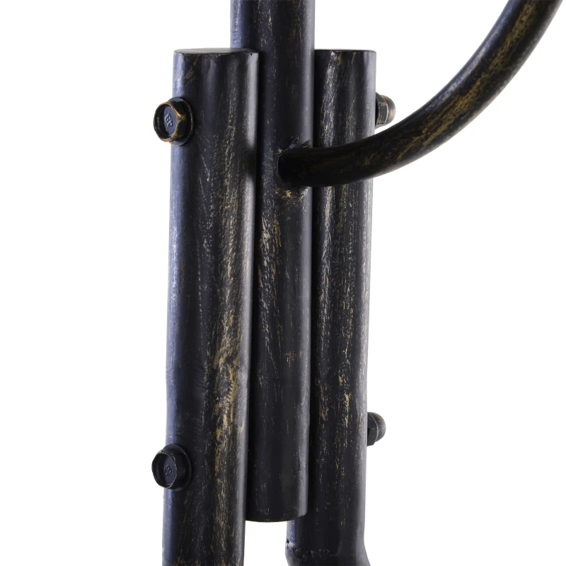 Outsunny 2 Seater Porch Swing Chair, Weather Resistant Outdoor Swing Seat with Metal Frame for Garden, Backyard, Lawn, Black