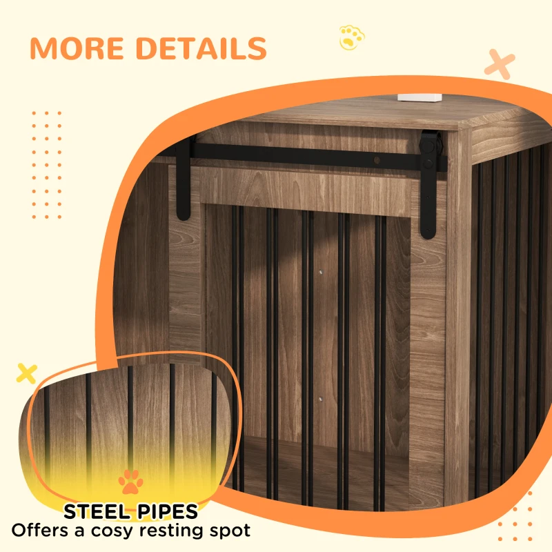 PawHut Dog Crate Furniture for Large Sized Dog, 39" x 23" x 24", Brown