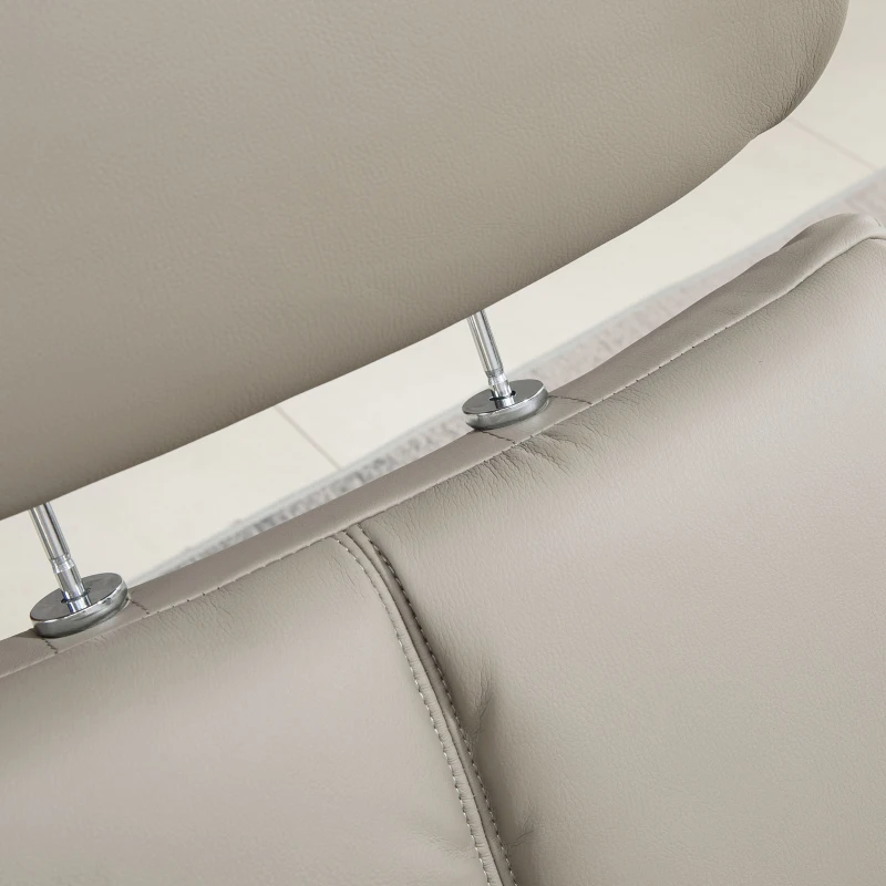 HOMCOM Recliner Chair with Ottoman, 360° Swivel Reclining Chair with Wood Base and Matching Footrest, Grey