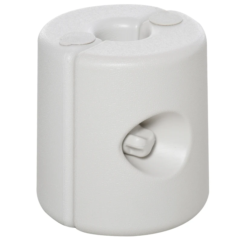 Outsunny 4pcs Outdoor Canopy Tent Leg Weight Base Plate Anchors Marquee Water Sand Filled Plastic White