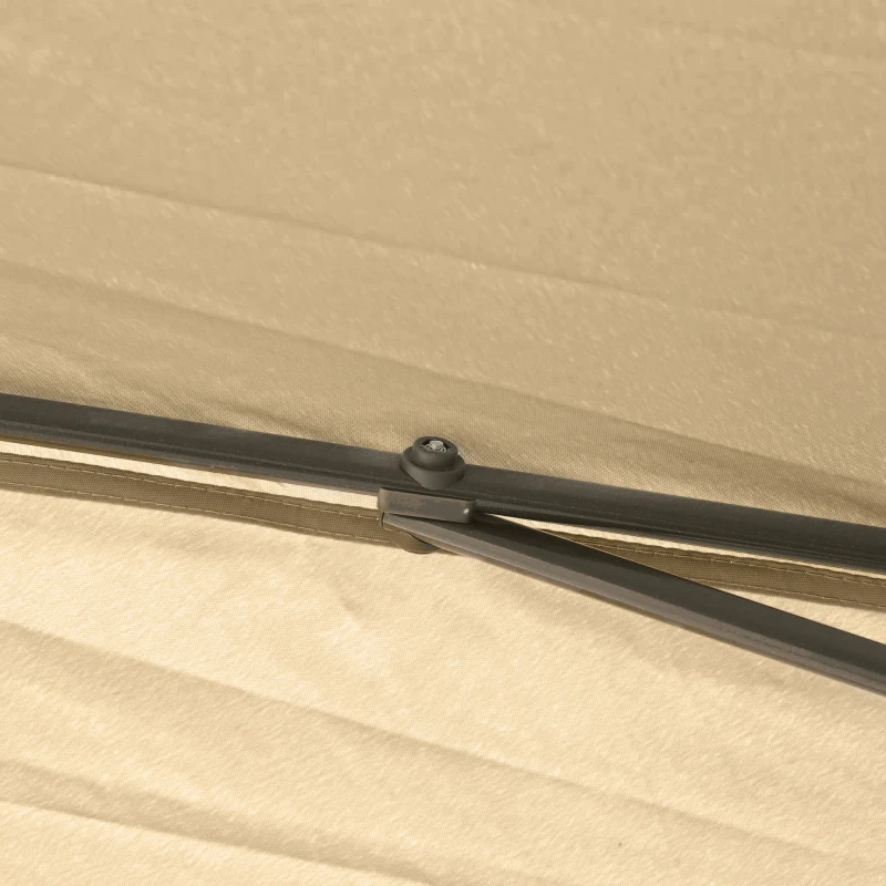 Outsunny 11' x 11' Pop Up Canopy Tent with Netting and Carry Bag, Instant Gazebo Sun Shelter, Tents for Parties with 121 Square Feet of Shade, for Outdoor, Garden, Patio, Beige