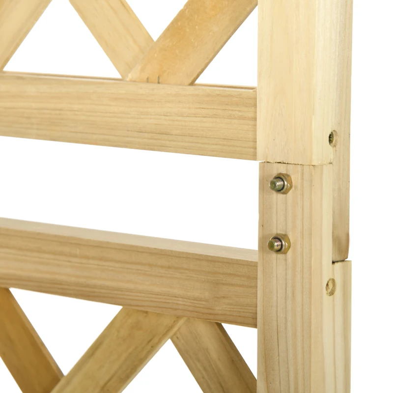 Outsunny 7.5' Wooden Wedding Arch, Garden Arch Arbor for Climbing Plants & Trellis Design, Great for Vines, or as Balloon Decoration Stand for Indoor Outdoor Ceremony, Party, Backdrop, Natural