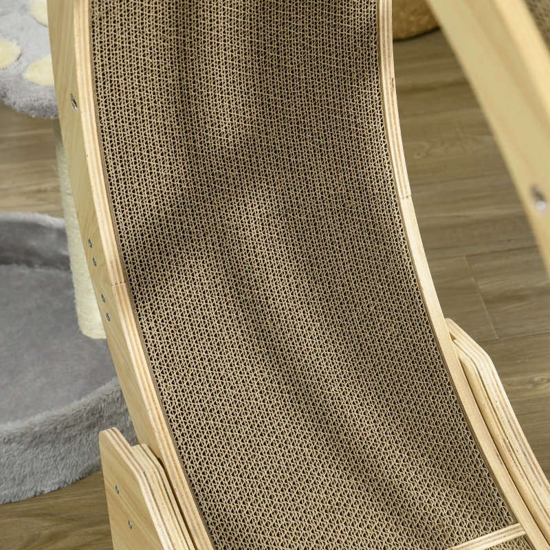 PawHut 4 Pack Cat Scratching Board Replacement for Cat Wheel, Brown