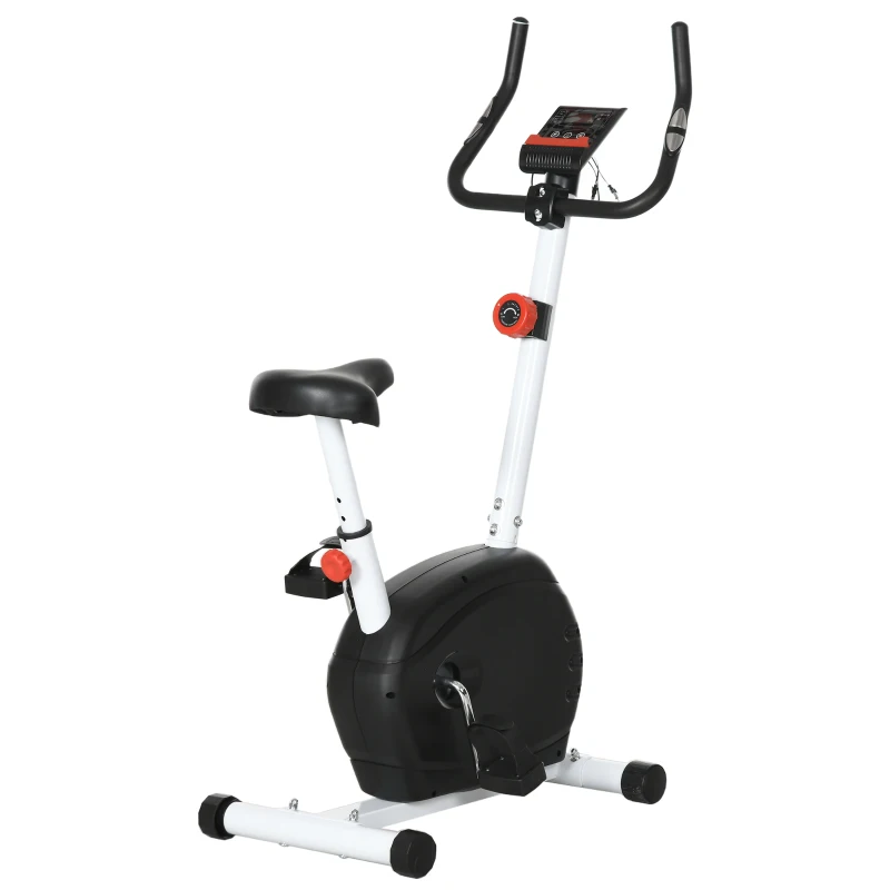 Soozier Quiet Exercise Bike Stationary Bike with 8-Level Magnetic Resistance, Heart-Rate Sensor