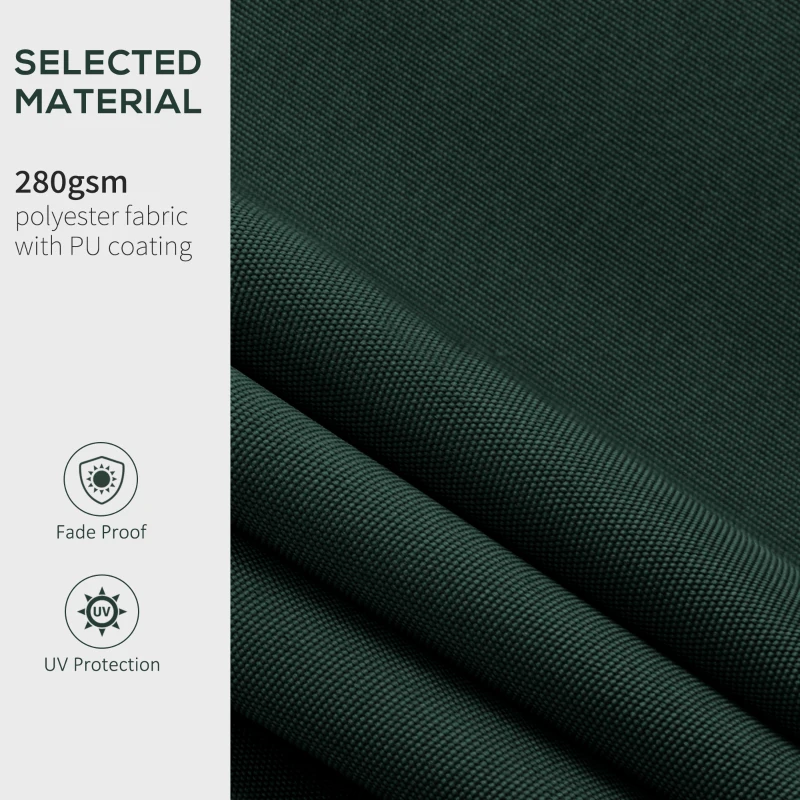 Outsunny Retractable Awning Fabric Replacement for 13' x 8' 840-151, Green
