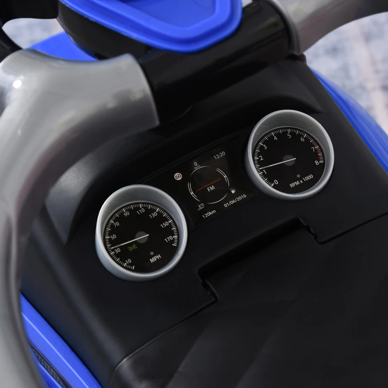 Aosom 2 in 1 Kid Ride on Push Car Sliding Car, Ride on Toy for Boy Girl Toddlers 1-3 Years Old, with Horn Music Light Function Secure Bar, Blue