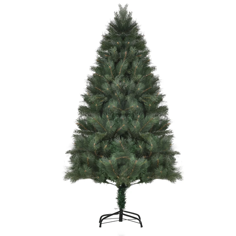 HOMCOM 6 FT Christmas Tree Artificial Pine Tree Christmas Decoration 375 Branches Green
