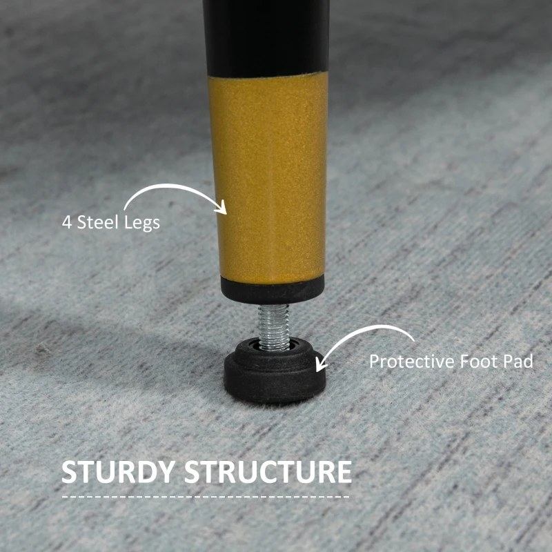 HOMCOM 55" Loveseat Sofa, Linen Love Seat w/ S spring, Steel Legs and Button Tufting, Small Couch for Living Room, Grey