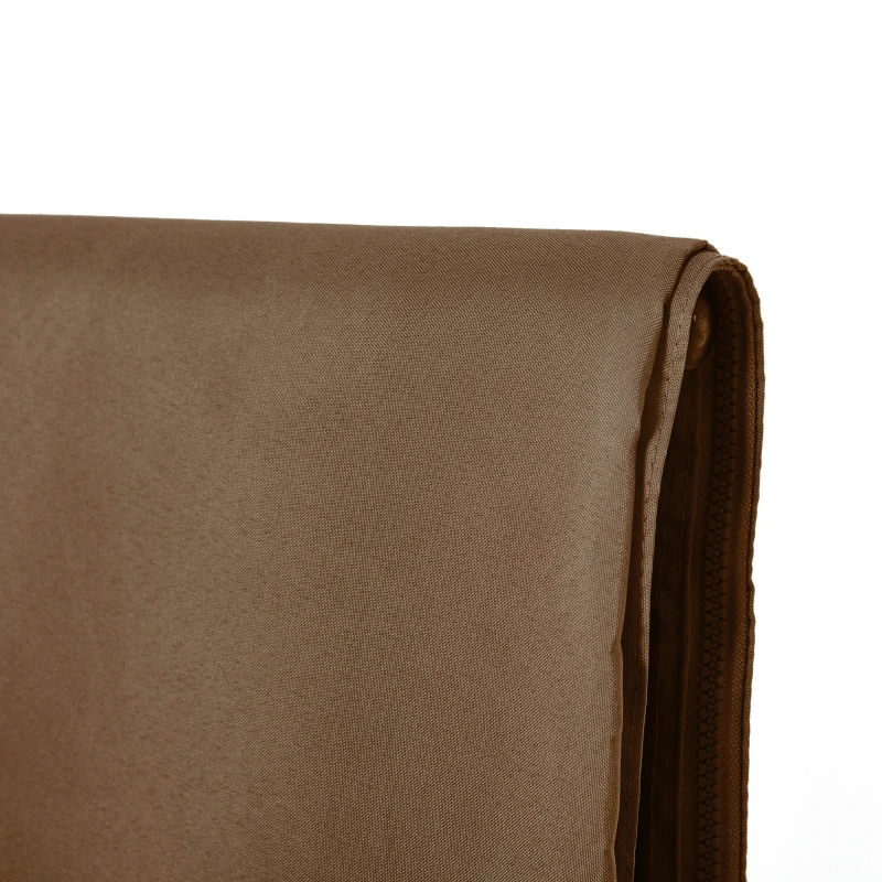 Outsunny 4-Panel Replacement Gazebo Curtains Gazebo Privacy Sidewall for 10' x 13' Canopy, Hooks/C-Rings Included, Dark Brown