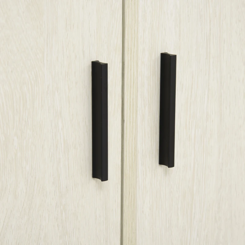 HOMCOM Sideboard Buffet Cabinet, Kitchen Cabinet, Accent Cabinet with Double Doors, Adjustable Shelves and Wood Legs for Living Room, Natural