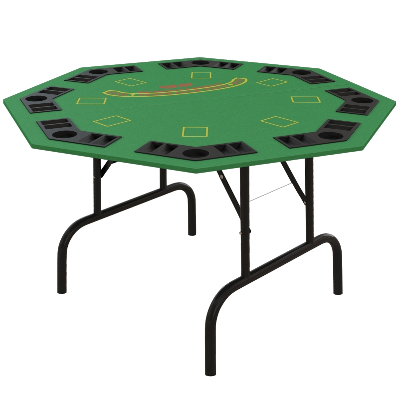 Soozier Foldable Poker Table Blackjack Texas Holdem Poker Game